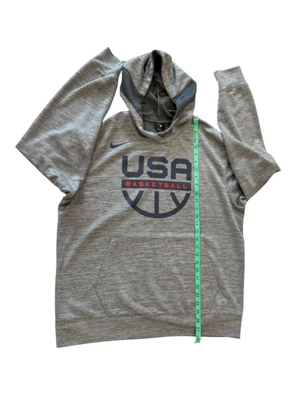 Nike Team USA Basketball Spotlight Hoodie Men's Large Gray Pullover Sweatshirt